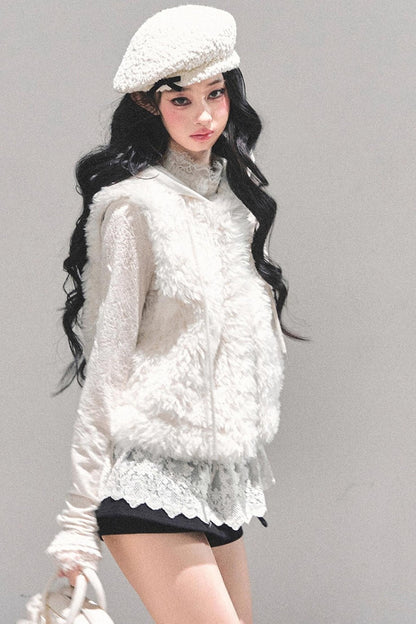 French Lamb Wool Vest Jacket