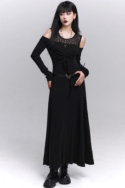 Black Long Sleeve Maxi Dress