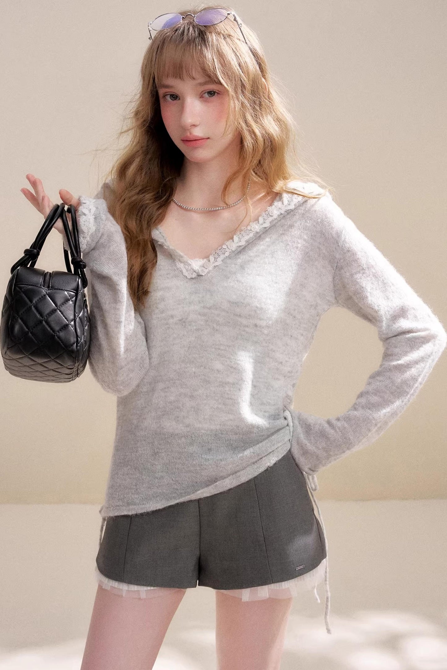 Misty Morning Alpaca Hooded Sweater