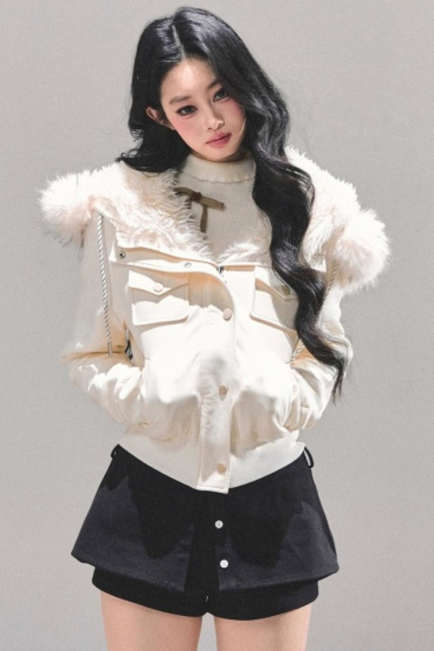 Hooded Faux Fur Winter Coat