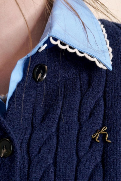 Lace Patchwork Cotton Shirt