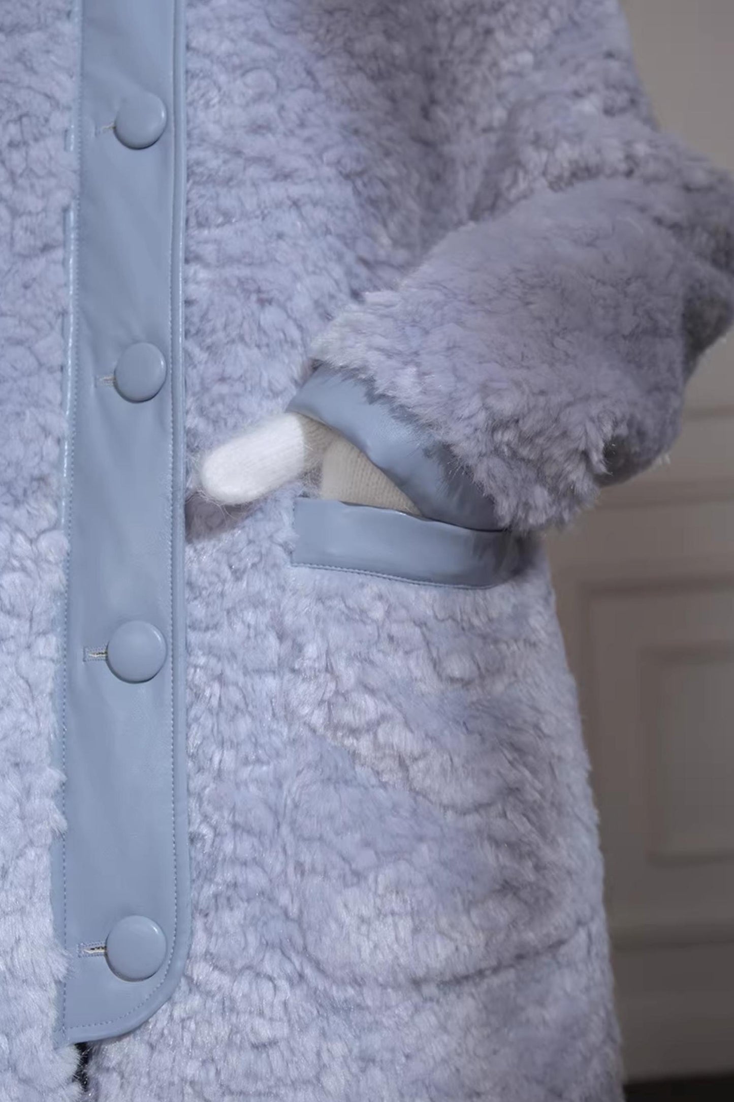 Reversible Misty Gray-Purple Coat