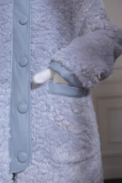 Reversible Misty Gray-Purple Coat