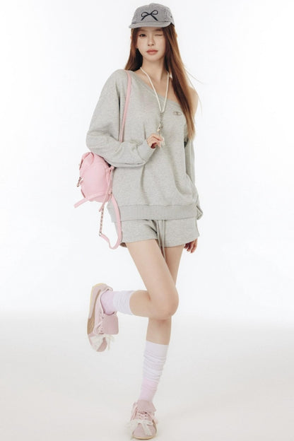 Spring Leisure Sweater & Skirt Set-Up