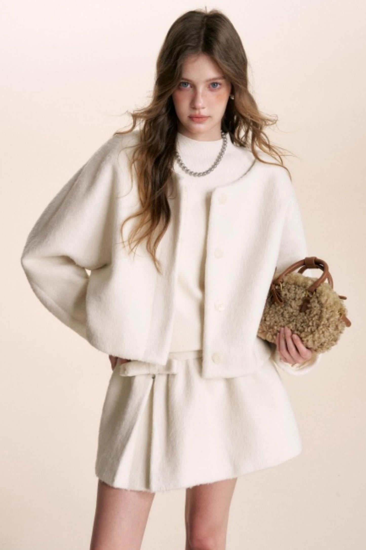 Romantic French Wool Jacket Suit Set-Up