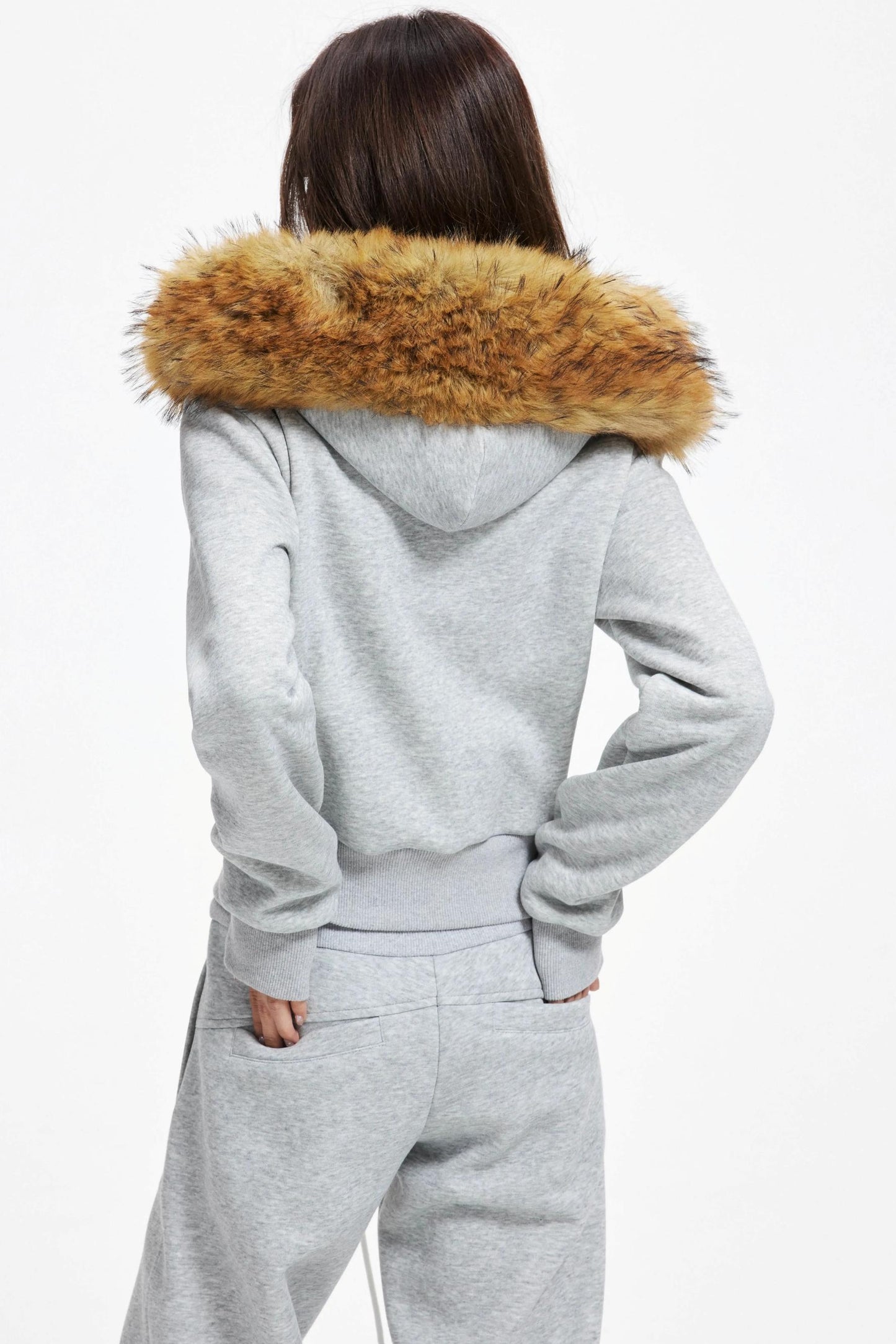 Diamond Deer Hooded Cardigan