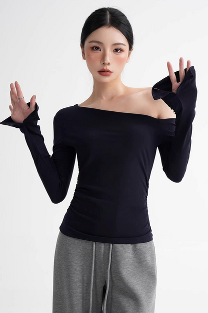 Tencel Asymmetrical Flared Top