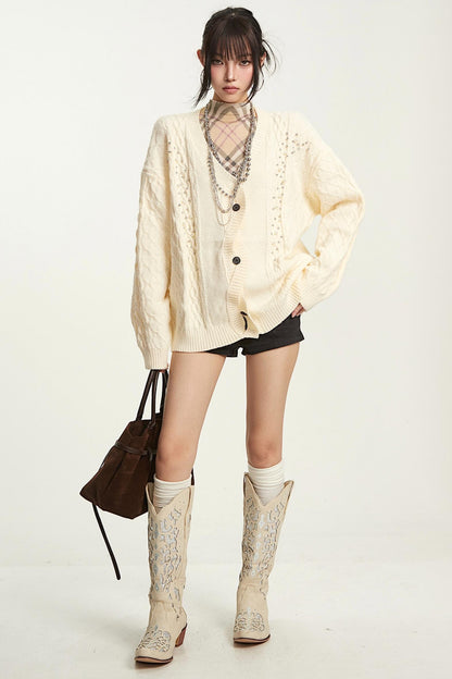 Vintage Gray V-Neck Top