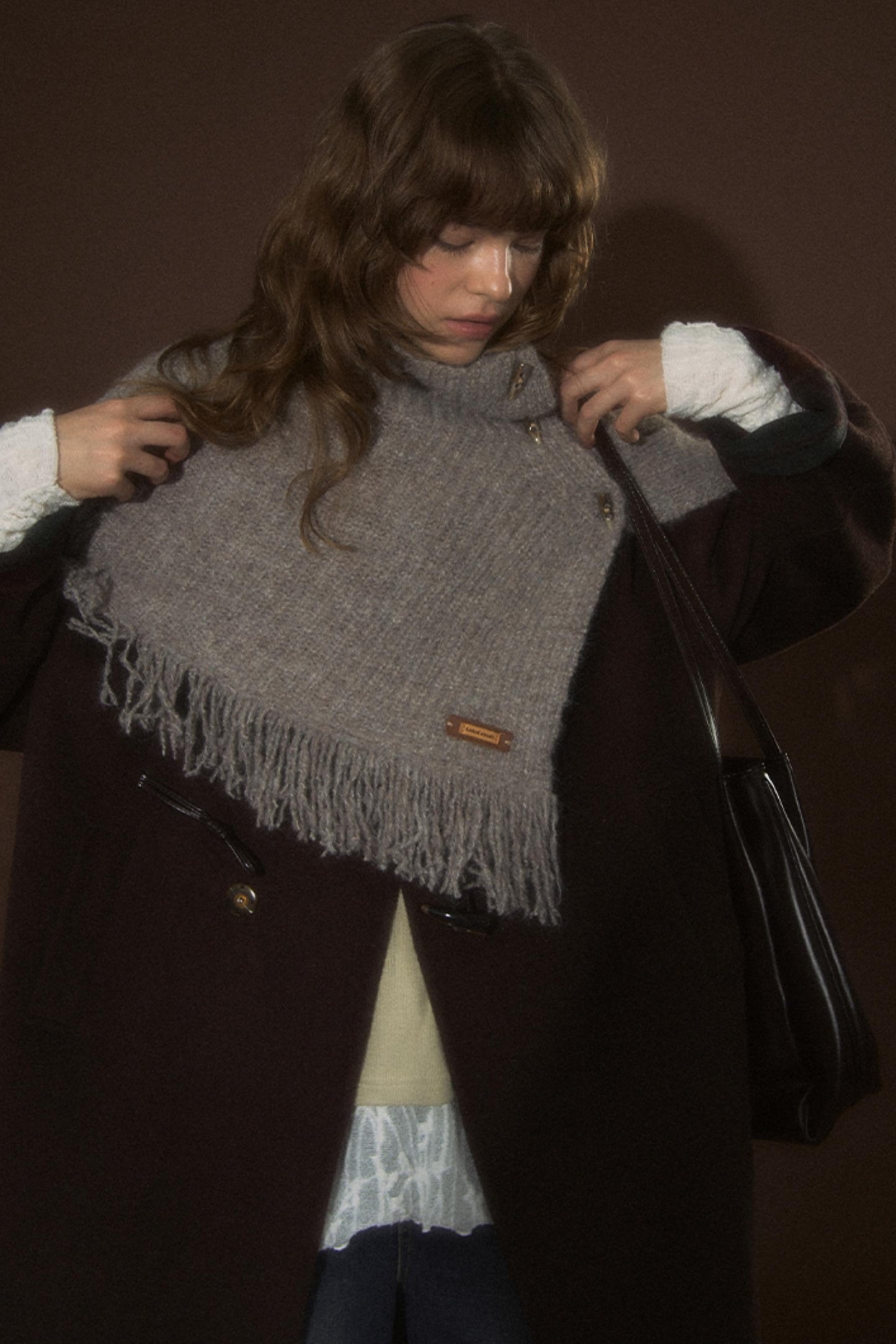 Wool Knitted Cape Cardigan