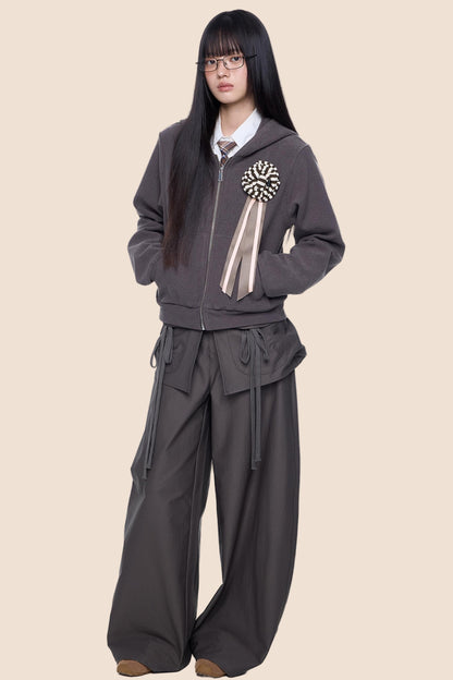 Devil Horn Short Hoodie Sweatshirt