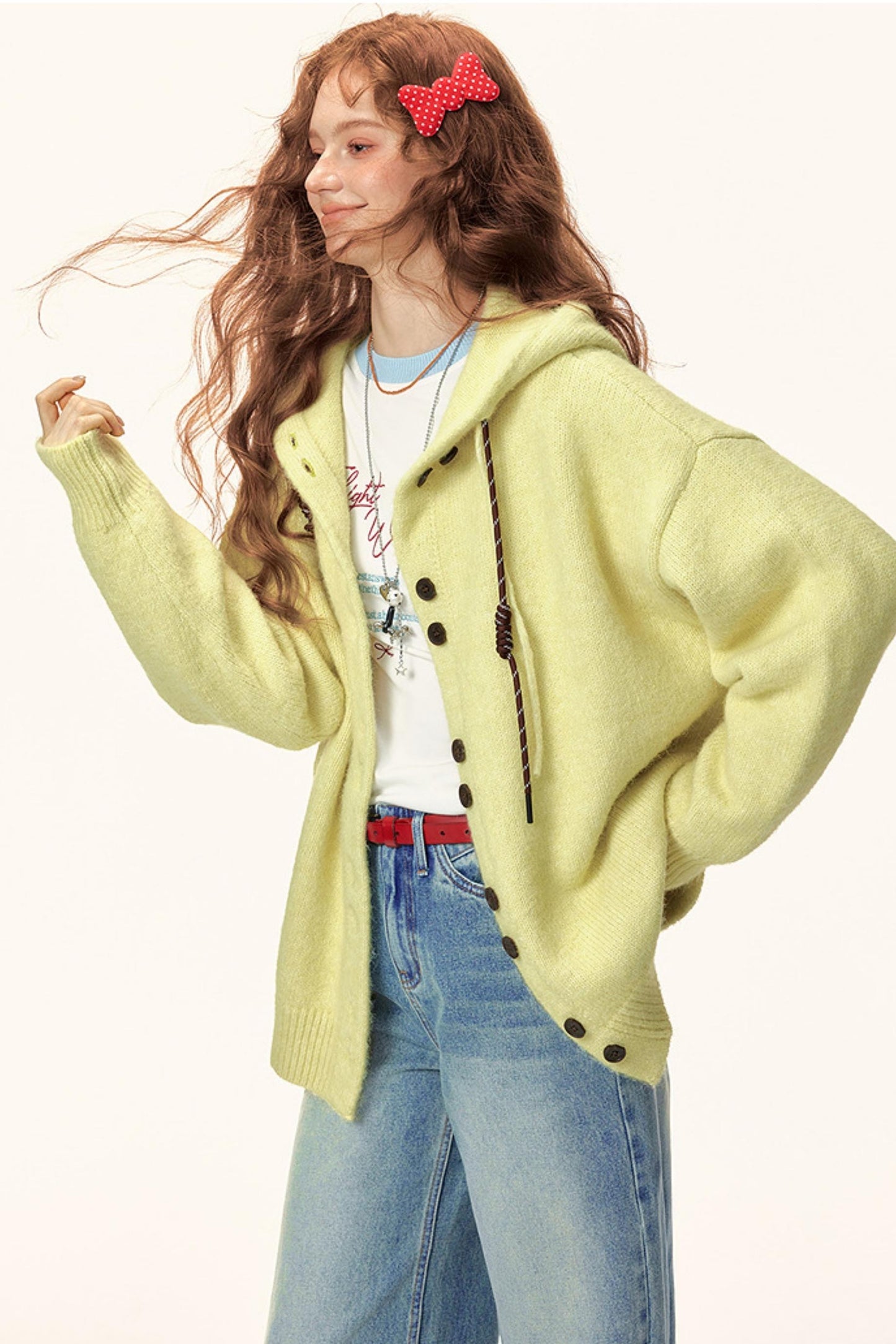 Hooded Knitwear Jacket