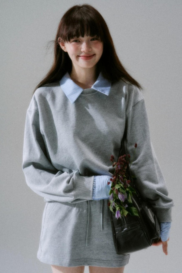 Brilliant Season Sweatshirt Skirt Set-Up