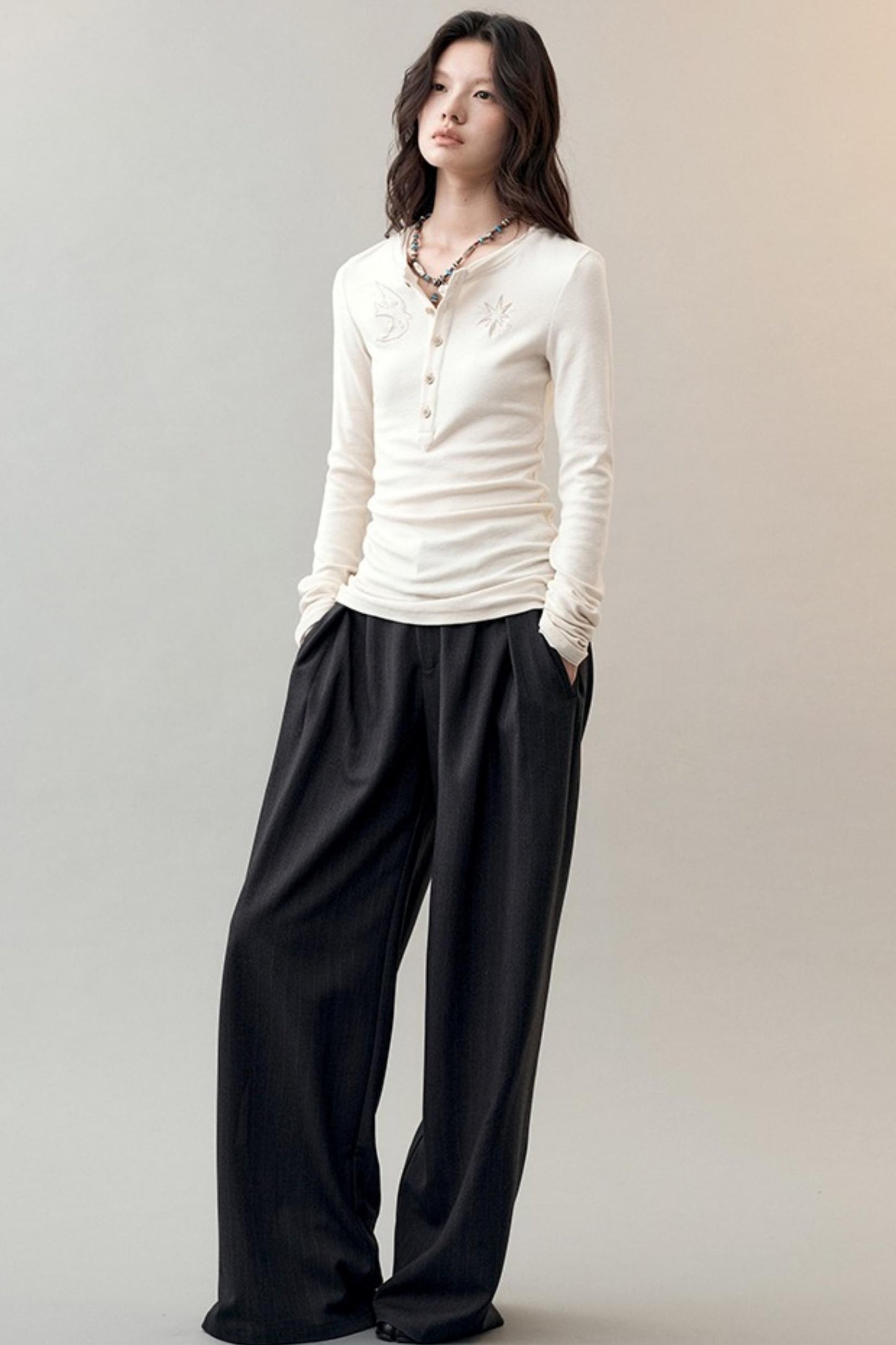 Feather Shadow Stars Slim T-Shirt