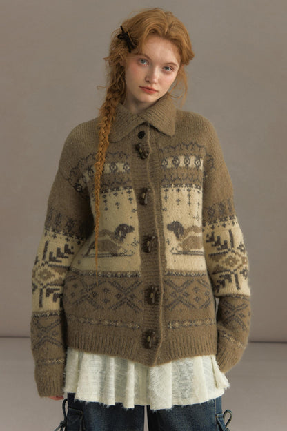 Vintage Lapel Cardigan