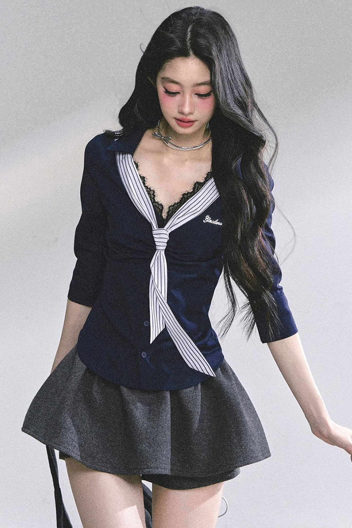 Autumn Slimming Polo Neck Shirt