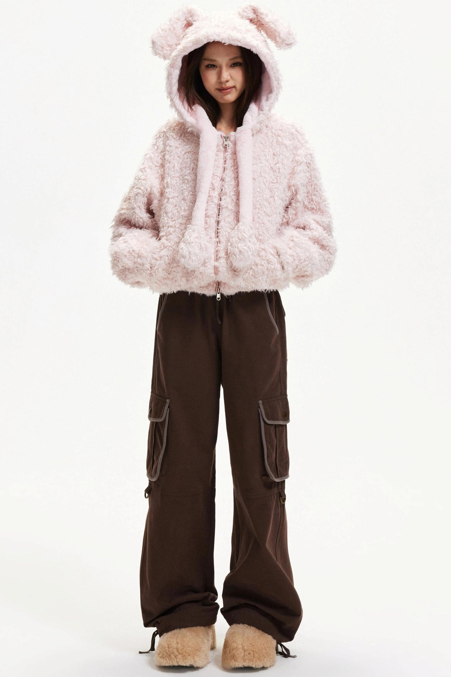 Cute Dog Ears Wool Coat