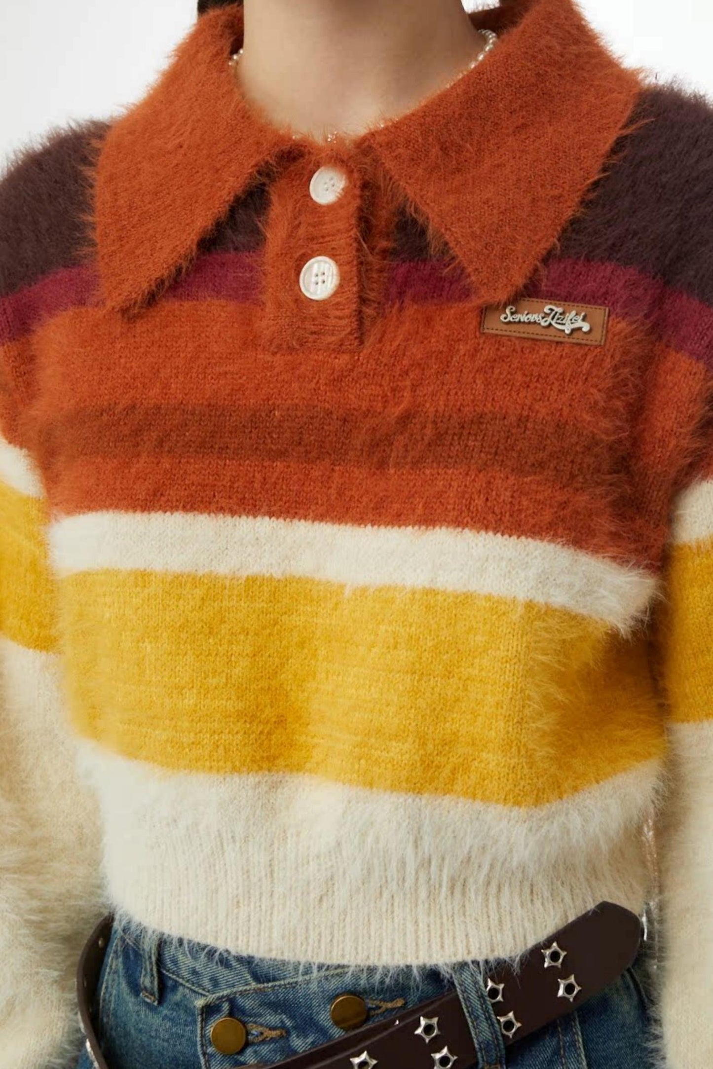 Lazy Retro Polo Neck Sweater