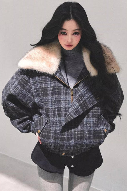 Hepburn Plaid Quilted Jacket