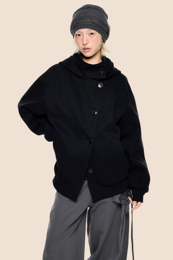 Retro Woolen Hooded Jacket