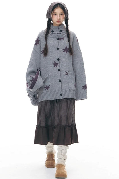 Patchwork Ruffled Umbrella Skirt