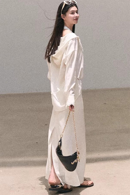 Lyocell Lace Vacation Shirt Set-Up