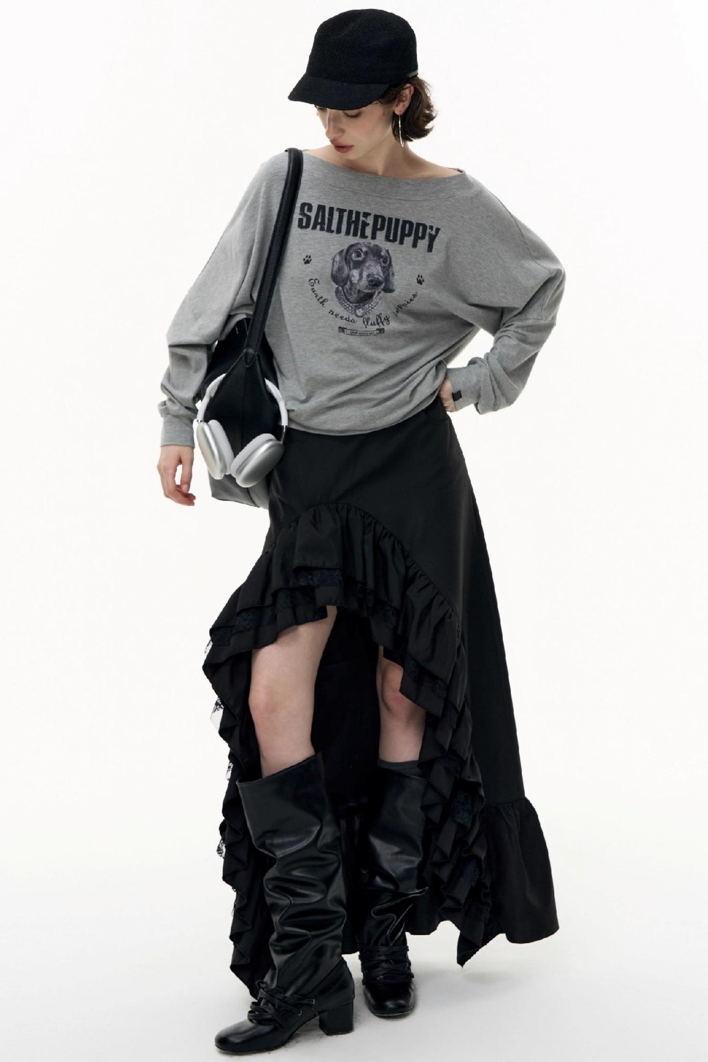 Puppy Print Long Sleeve T-shirt