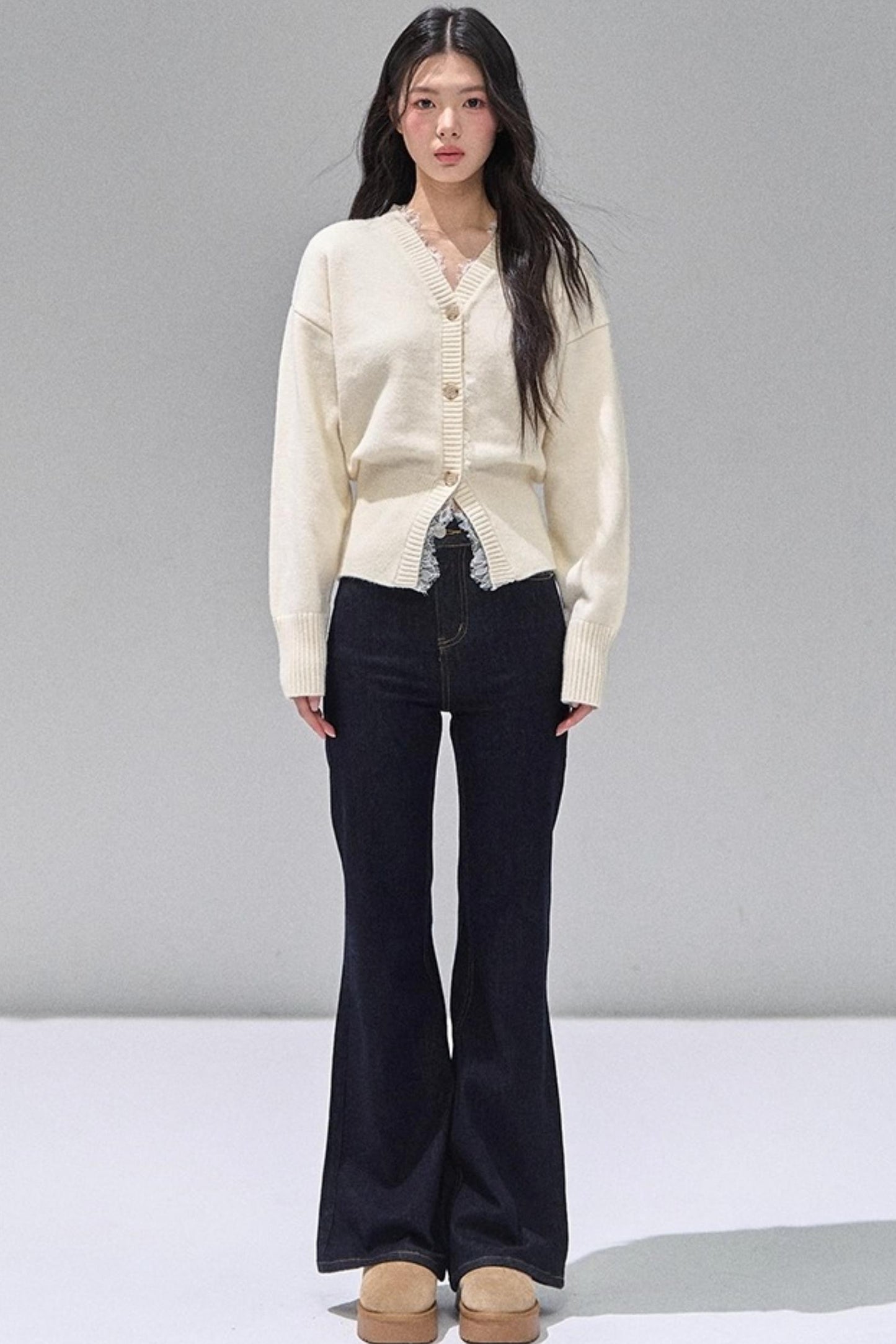 Lace Patchwork Knitted Sweater