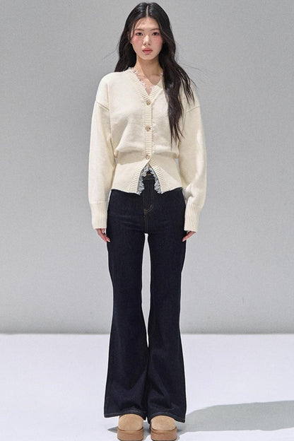 Lace Patchwork Knitted Sweater