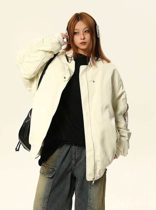 Versatile cotton baseball jersey jacket