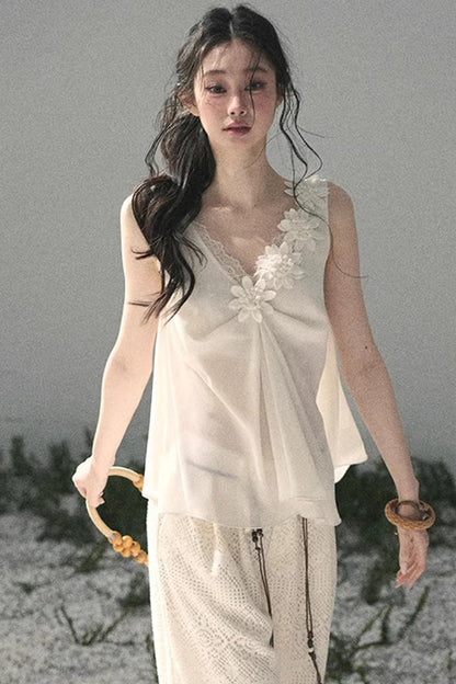 Silent Rose Semi-Sheer Lace T-Shirt