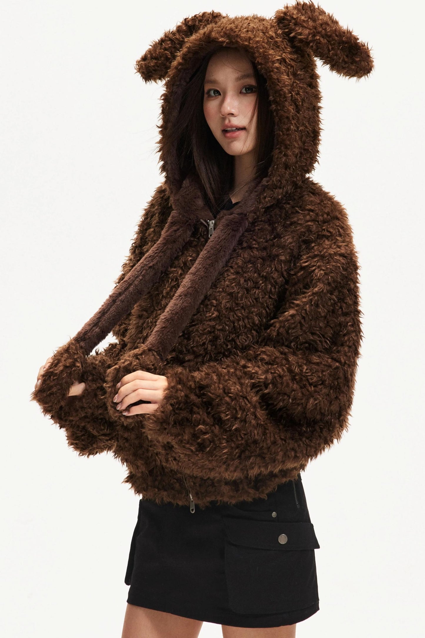 Cute Dog Ears Wool Coat