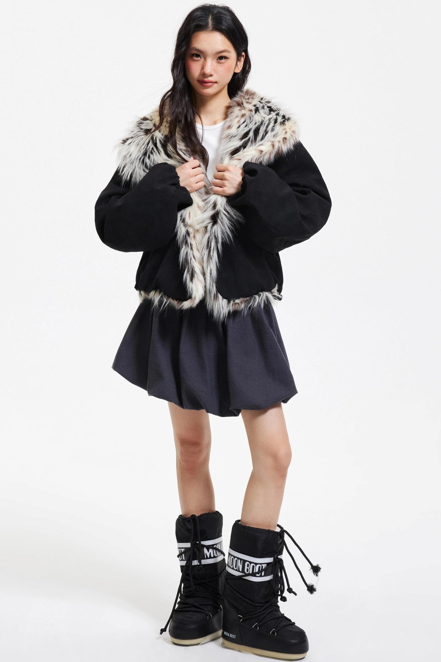 Winter Luxe Fur Collar Jacket