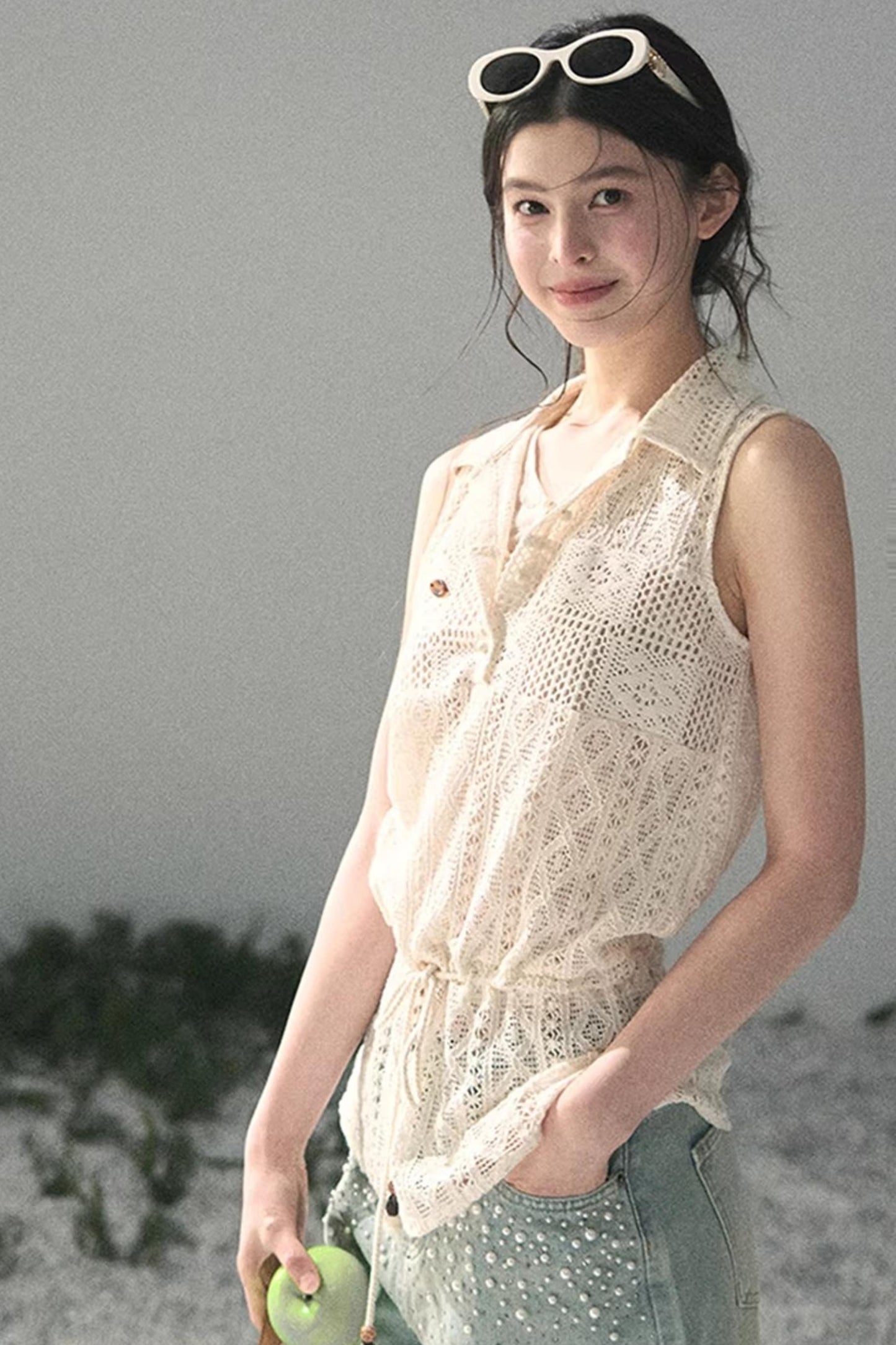 Lace Hollow-Out Summer Top