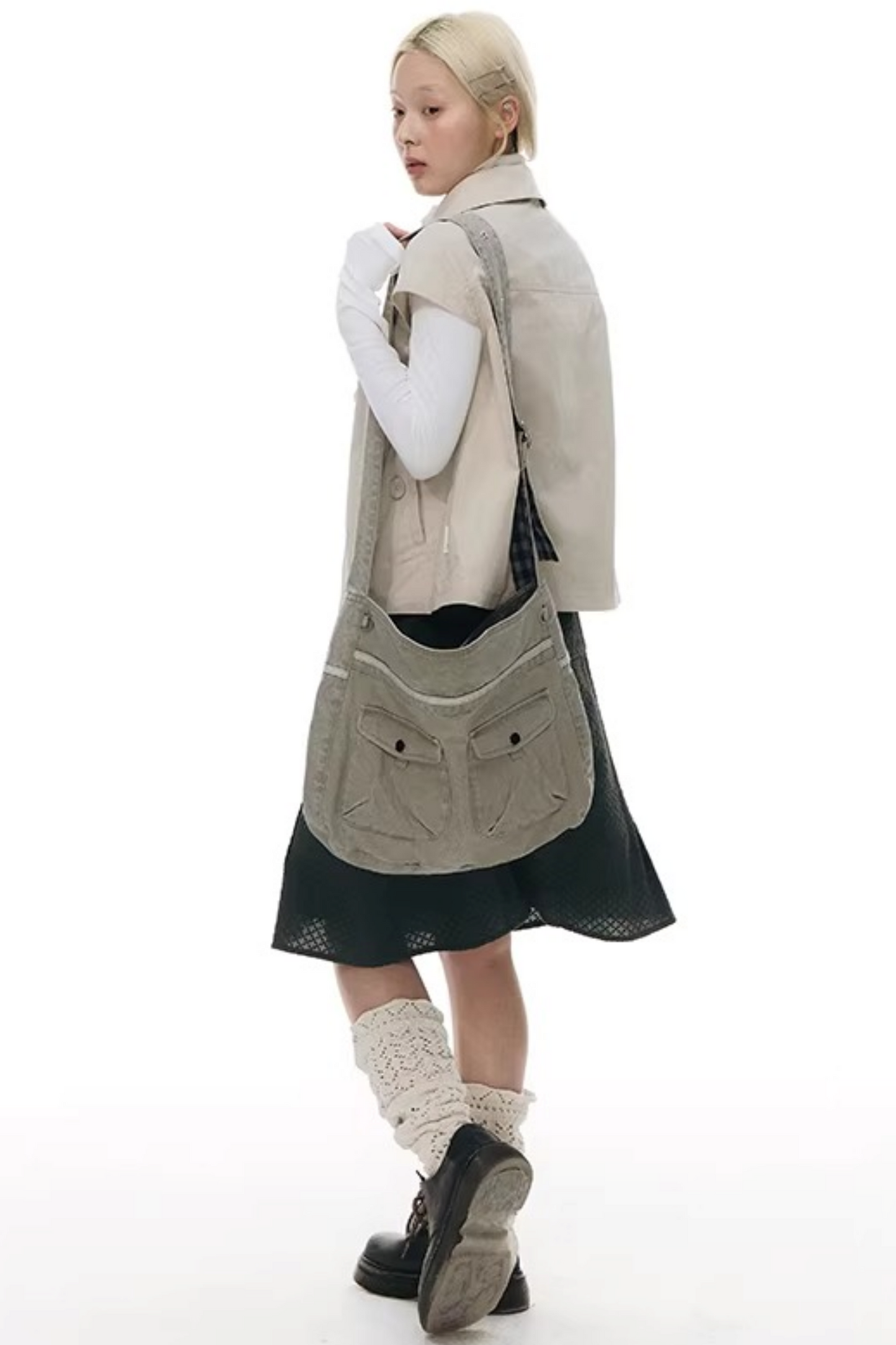 빈티지 패치워크 캔버스 가방