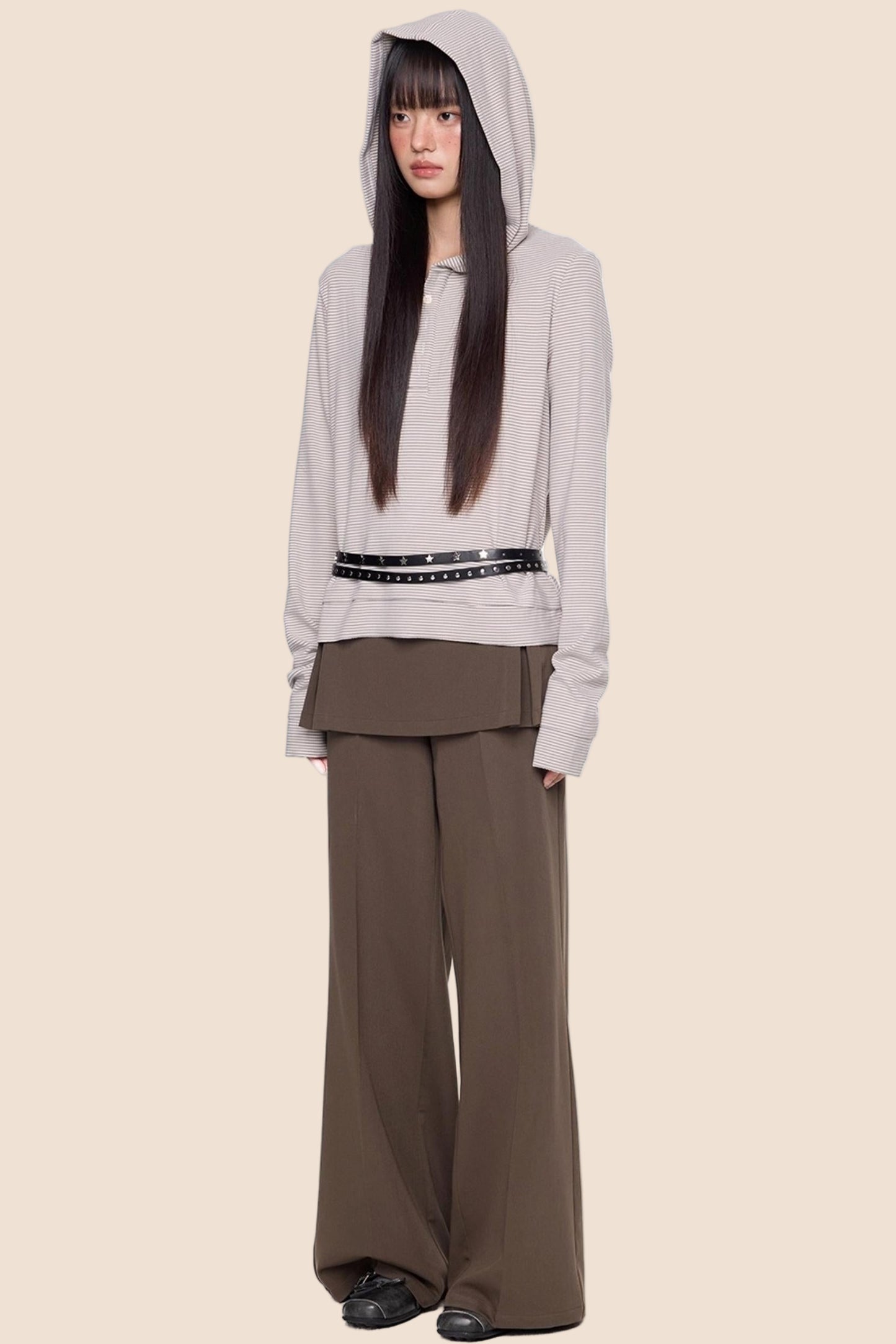 Embroidered Striped Long Sleeve Tee