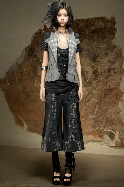 Punk Dark Flared Pants