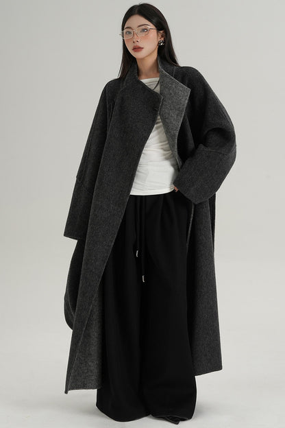 Woolen Elegance Long Jacket