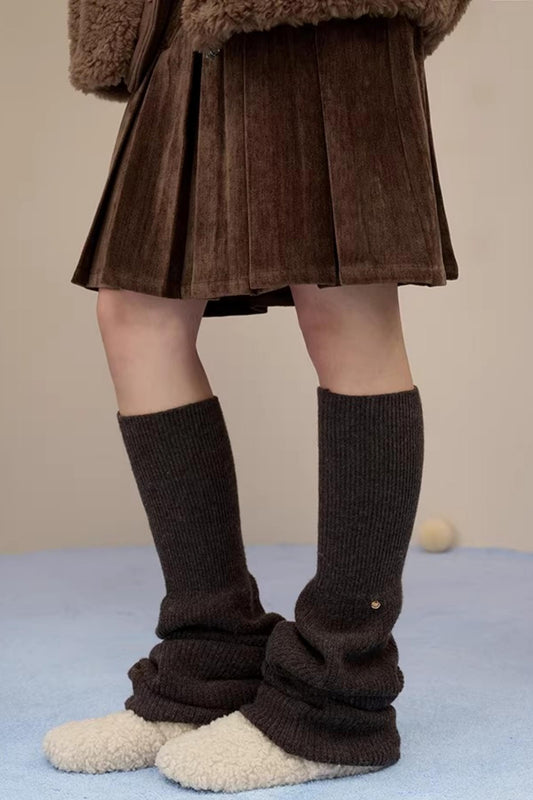 Reversible Suede Pleated Skirt