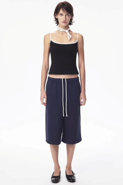 Two-Color Drawstring Sweatpants