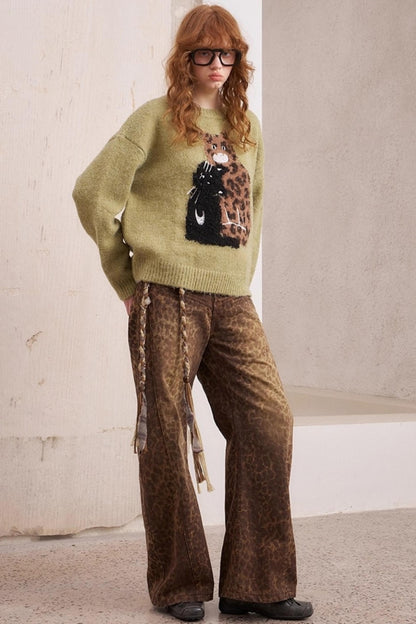 Leopard Crew Neck Sweater