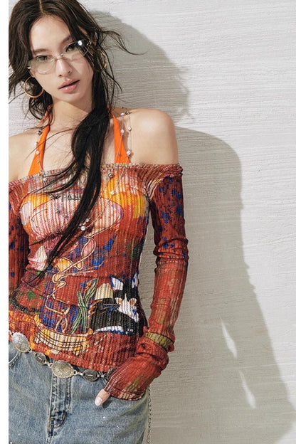 Floral One-Shoulder Base Layer