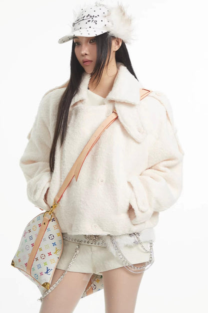 Retro Brown Woolen Coat