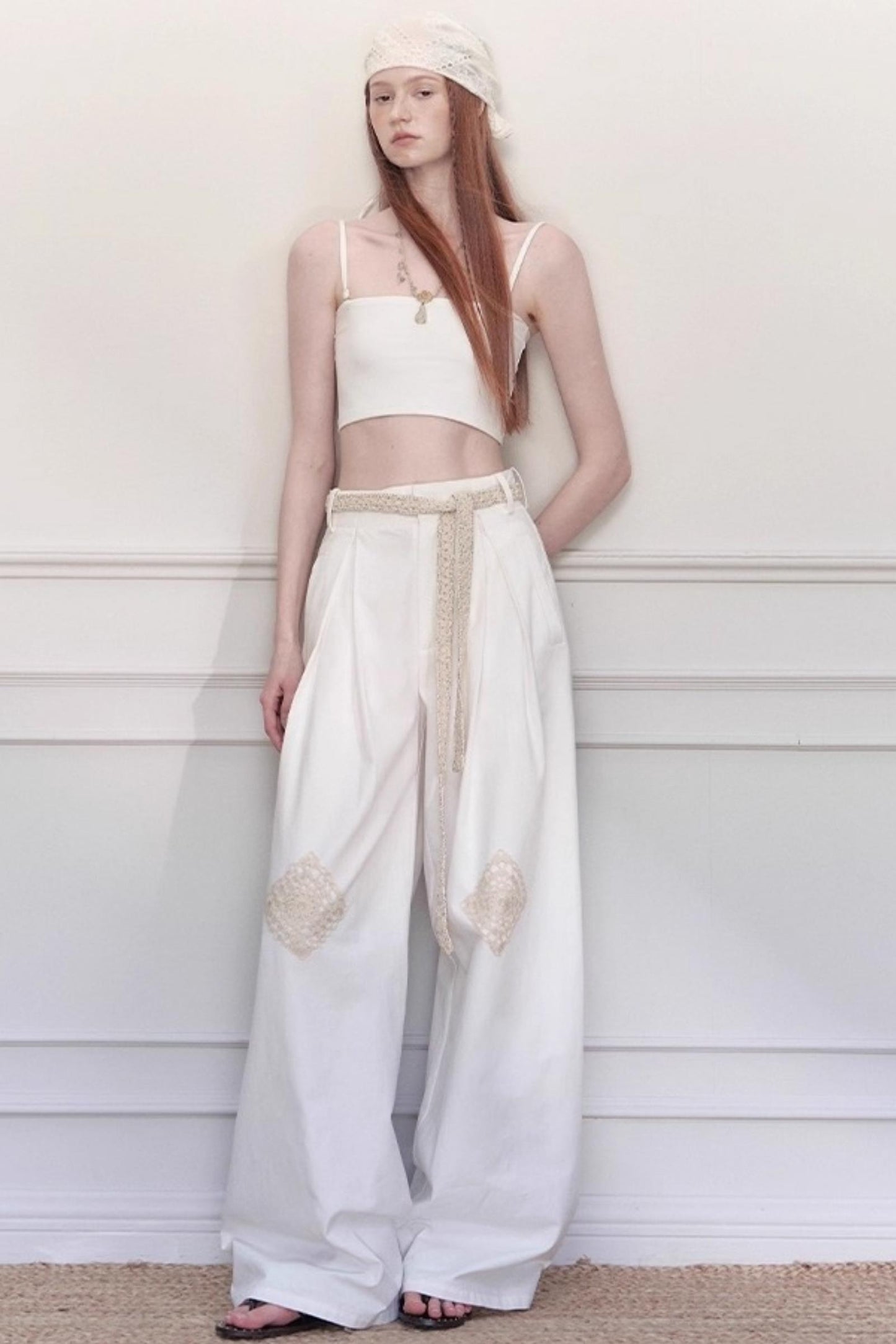 Handmade Crochet Wide-Leg Pants