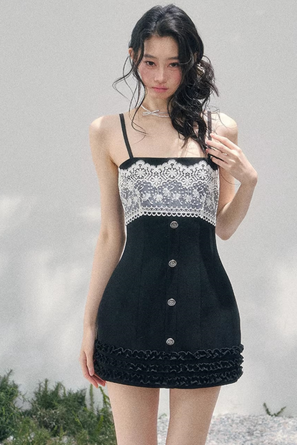 Night's Monologue Lace Dress