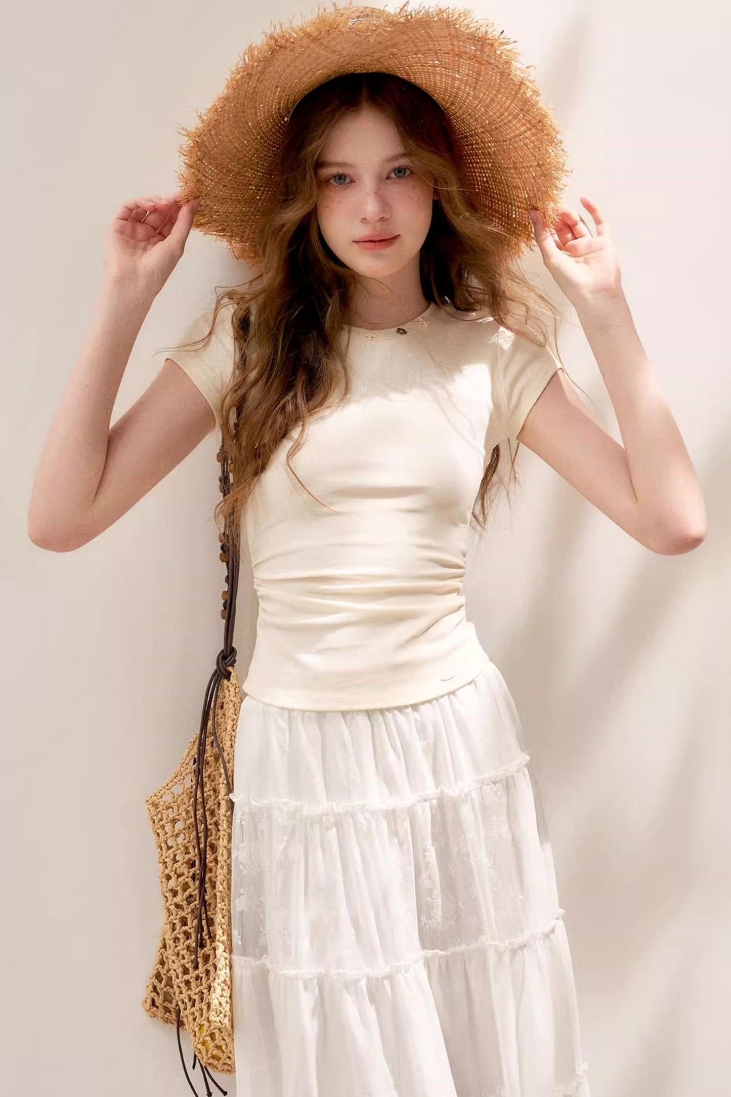 Pure White Lace Halter Skirt