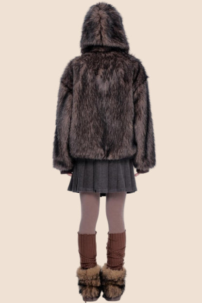 Faux Fur Hooded Jacket