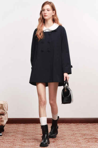 Square Bow Cape Coat