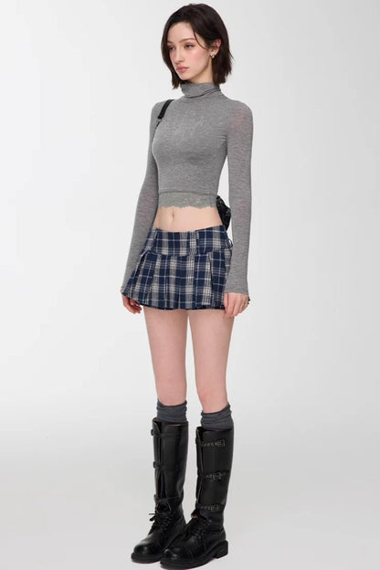 Rhinestone High-Neck Top