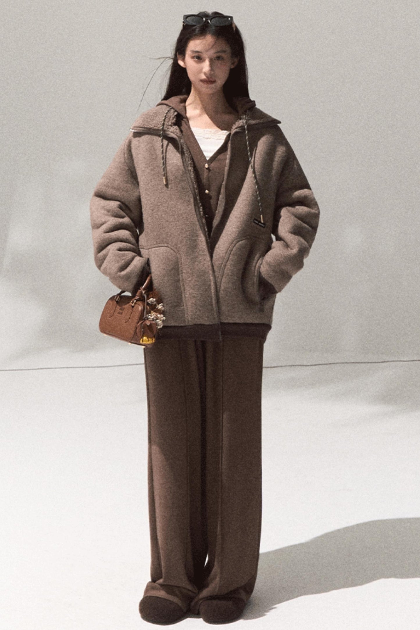 Tears Knit Top & Wide-Leg Pants Set-Up