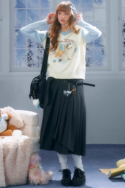 Autumn Knitted V-Neck Sweater